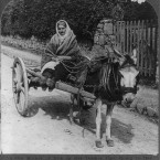 Co Kerry, 1905: A woman wrapped in shawls prepares to travel to her son's funeral. (Library of Congress, Prints & Photographs Division)