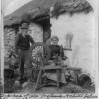 A spinning wheel at an Achill Island home, circa 1903. (Library of Congress, Prints & Photographs Division)