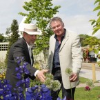 Judge Andrew Wilson and Show Manager Gary Graham in Jane McCorkell's show garden at Bloom 2012. (Photo: Sam Boal/Photocall Ireland)