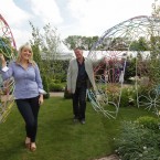 Verity Morrison and Show Manager Gary Graham in the Cavan Crystal Hotel Wedding Garden by garden designer Jason Stubbs. (Photo: Sam Boal/Photocall Ireland)