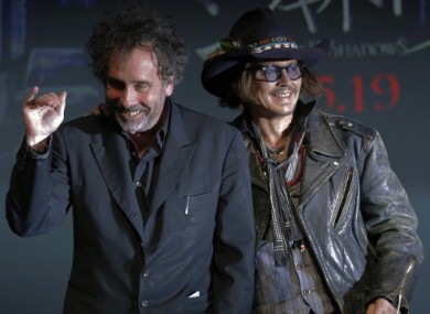 Burton and Depp at yesterday's press event in Tokyo.