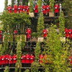 Chelsea Pensioners at the Westland Magical Garden designed by Diarmuid Gavin. (Dominic Lipinski/PA Wire)