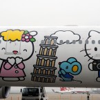 The plane arriving at Shanghai Hongqiao Airport on Wednesday. (Photo by ChinaFotoPress/PA)