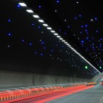 A general view of Dapingshan tunnel in Quanzhou, Fujian, China where 1,000m long small bulbs were installed in the 1,524m long tunnel, to bring joy to drivers and passengers. (Xie Mingfei/ChinaFotoPress/PA Wire)