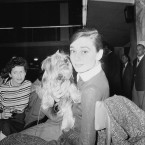 Audrey Hepburn and her Yorkshire terrier Famous at Ciampano Airport in Rome in 1958. She was on the way to the Belgian Congo to film The Nun's Story. Part of the movie is also shot in Rome's Cinecitta. (AP Photo/Ivan Croscenco/Press Association Images)