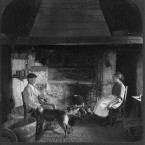 Inside a Irish cottage, 1902 (location not marked). (Library of Congress, Prints & Photographs Division)