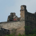There were just a few unarmed and visible guards during the couple's hike on the wall.