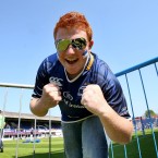 Leinster fan Seán Tester at the RDS Dublin on Saturday. Image: INPHO/Ryan Byrne