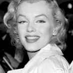 Marilyn Monroe at London Airport. She has come to England to film the 