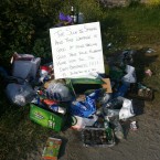 The not-so-pleasing aspect to the fine weather antics: Reader John Sherlock noted the rubbish scattered around Sandymount Strand yesterday - and around an overflowing bin at the entrance to Sean Moore Park. Image: John Sherlock.