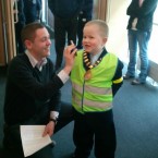 Dylan carrying out some of his mayoral duties 