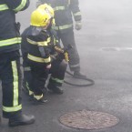 Dylan shows he is not afraid to use the fire hose - what a pro!