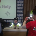 Dylan changes outfits again, this time his on duty in the Aviva stadium