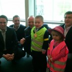 Dylan poses for pic with council members, 'former' Mayor Michael Spike Nolan and TD Matin Heydon. 