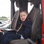 Busy day for Dylan as he is off to Naas fire station. 
