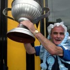 Dublin fan Tony Broughan from Cabra dressed as Molly Malone (Gareth Chaney/Photocall Ireland)