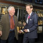 Gay Byrne and Ryan Tubridy gear up for tonight's anniversary special. (Photo by Michael Chester)