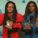 Everyone was stunned when Rob Pilatus, left, and Fab Morvan of Milli Vanilli won Best New Artist - a few days later they were stripped of their award after it emerged they hadn't sang a note on their debut album. (AP Photo/Douglas C. Pizac)