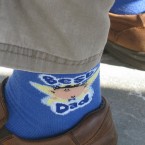 It doesn't have to be socks. It could be the 'World's Best Dad' mug/tie/notepad/pleatherette manicure set. Nice sentiment but say it, don't spell it. Pic: nixternal/Flickr.
