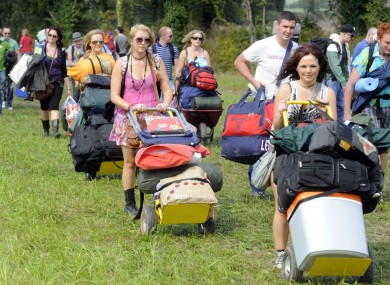 Fans make their way to Electric Picnic. 