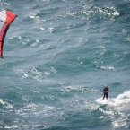 Branson en route to the record books for his crossing. (Stefan Rousseau/PA Wire)
