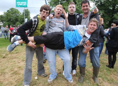 Only one pair of wellies among these Stone Roses fans at Thursday's gig 