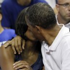 At the Olympic men's exhibition basketball game between Team USA and Brazil, July 2012. (AP Photo/Alex Brandon)
