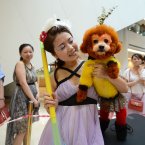 We've been reliably informed that this competitor is dressed as 'the Monkey King'. (Photo by CDSB/Chinafotopress) 