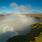 The cliffs in a mist of spray and cloud. Image: Sean Tomkins/Tourism Ireland.