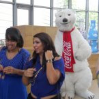 Much like its Christmas ad, this isn't a real polar bear.