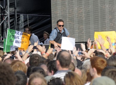 Bruce Springsteen last played in Ireland in July 