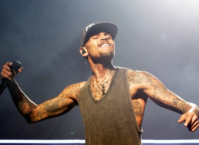 Brown on stage in Dublin last night. 
