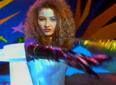 Faux-metallic corsets were all the rage back then. 