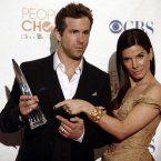 SANDRA BULLOCK AND RYAN REYNOLDS:  Rumours flew when these two were at each others' side in the aftermaths of their respective divorces, but they insist they're always been just good friends.  We love the idea of them LOLing it up together. AP Photo/Matt Sayles