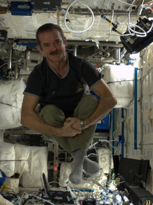 Commander Chris Hadfield on board the International Space Station 