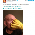 Jean Luc Picard has a sense of humour. Who knew?