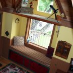 It even has pint-sized window seats. (Image: James Curvan/Pinterest)