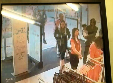 Creepy CCTV image of Beyonce with Blue Ivy heading into Mothercare. 