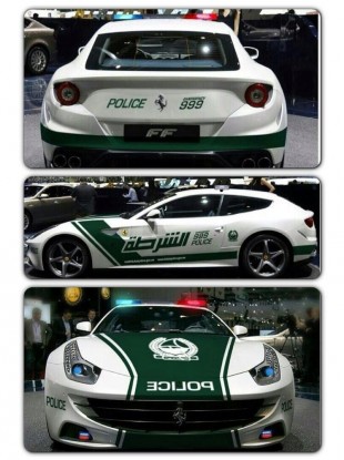 The new wheels in police livery, as tweeted by a chuffed Dubai Police