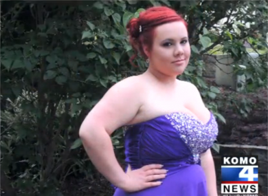 Brittany Minder in her prom dress