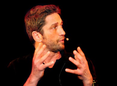 Gerard Butler and the way he might crack a nut.