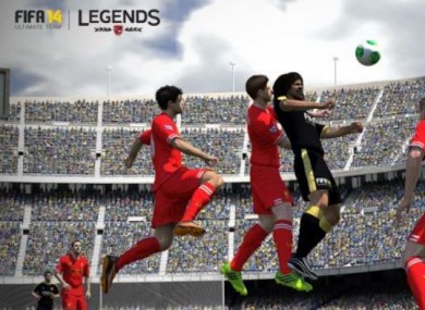 Still from Fifa 14's Legends addition. 