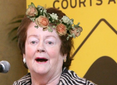 How Mary O'Rourke might look with a flower garland on her head.