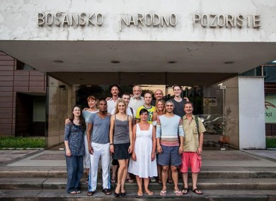 Some of the cast and crew of The Conquest of Happiness 