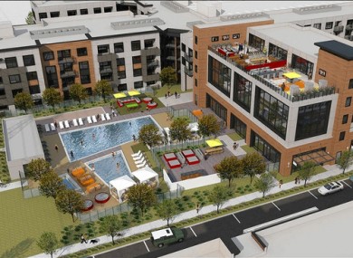 An illustration of what the development will look like.