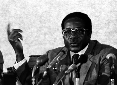 Robert Mugabe during his visit to Ireland in 1983. 