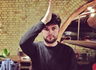 Christopher visits Nandos of Clink Street, London, April 2013. 