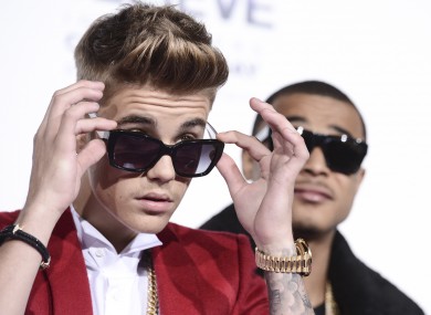 Bieber in Los Angeles last December