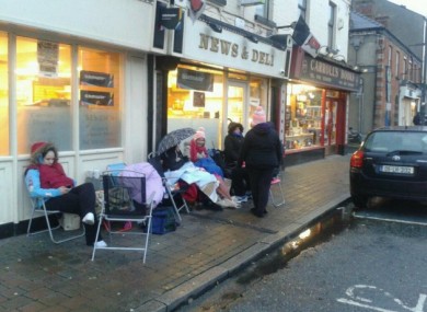 The queue in Dundalk last week. 