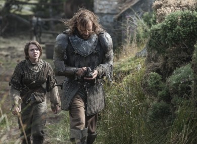 Arya and The Hound. 